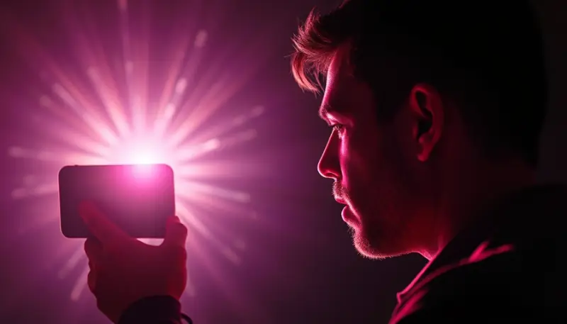 Pessoa compartilhando história pessoal de transformação em frente à câmera com expressão emocional autêntica