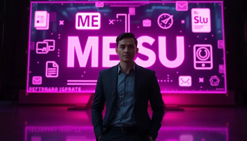 Ilustração de profissional de social media analisando tipos de empresa e documentos de formalização