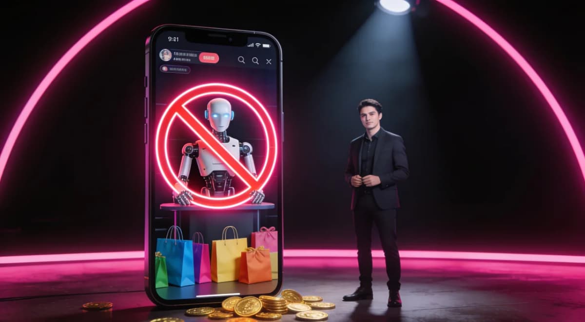 TikTok bane IA em livestreams de compras