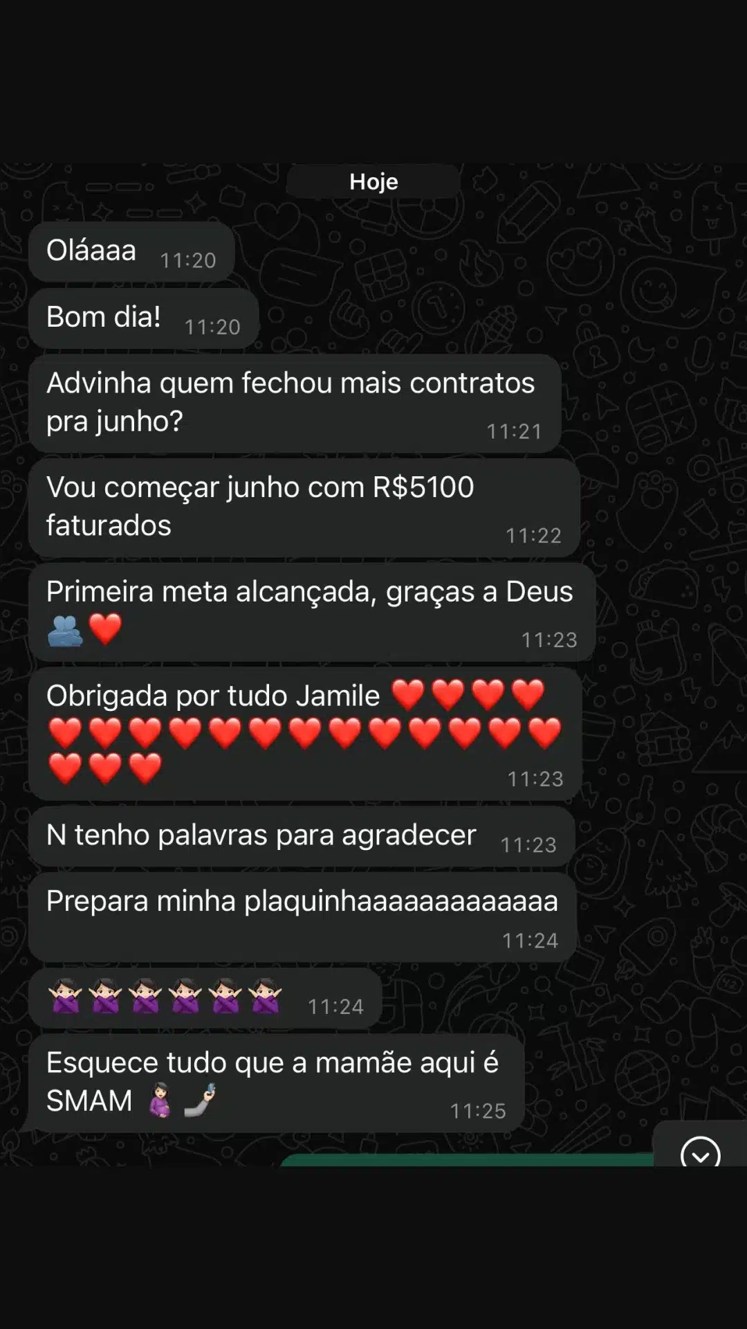 Aluna SMAM - mentoria quinzenal de social media com Jamile Fernandes